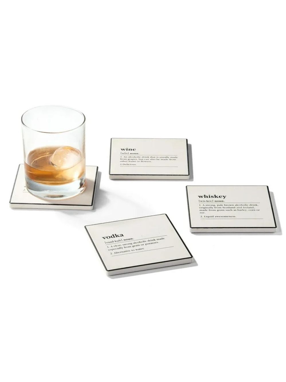 NWOT American Atelier Set of 4 Ceramic Coasters